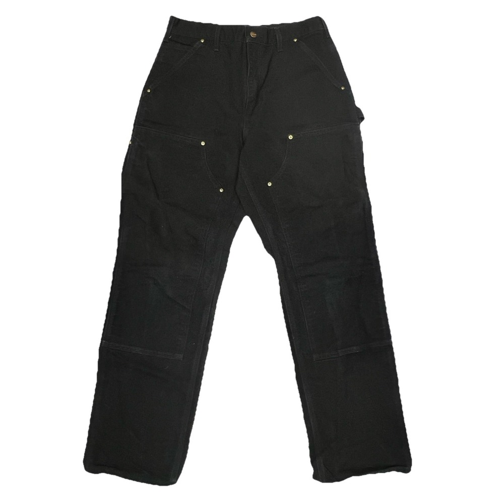Carhartt DoubleKnee Carpenter USA Pants 32x32 Duck Canvas B01 Black Workwea
